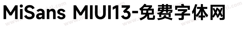 MiSans MIUI13字体转换